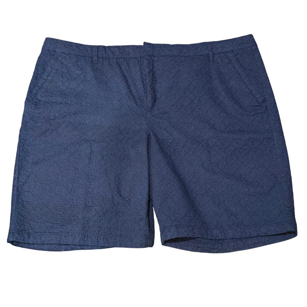 Gloria Vanderbilt Blue Crochet Short Shorts Women's Size 22W